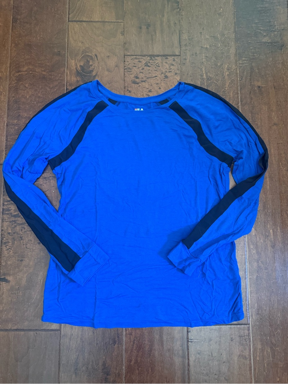 Fila Blue Long Sleeve Top with Black Accents